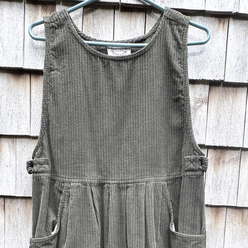Vintage Erika Olive Corduroy Dress